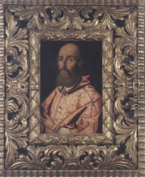 Portrait Du Cardinal Antoine Perrenot De Granvelle Oil Painting - Scipione Pulzone