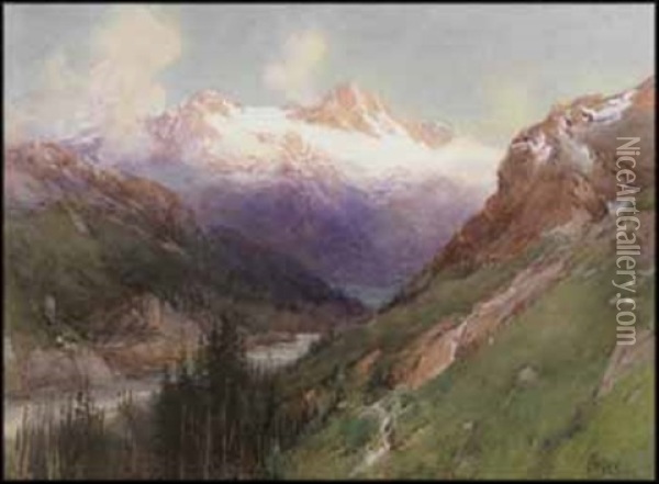 Mountain Scene Oil Painting - Robert Ford Gagen
