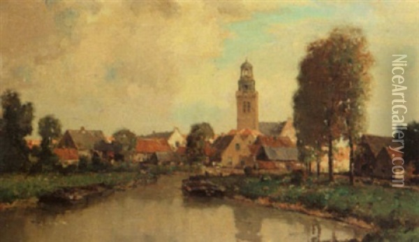Bij Alkmaar Oil Painting - Gerard Delfgaauw