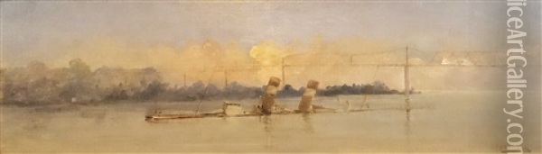The Submarine Oil Painting - Eugen (Cean) Voinescu