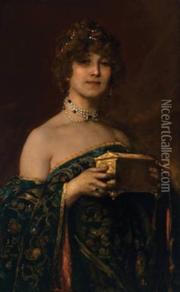 Lady With A Jewel Box (prima Donna Marguerite In 