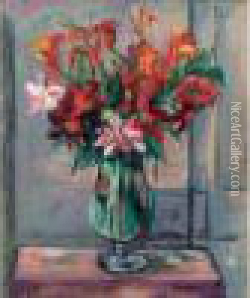 Bouquet Compose Oil Painting - Henri Charles Manguin