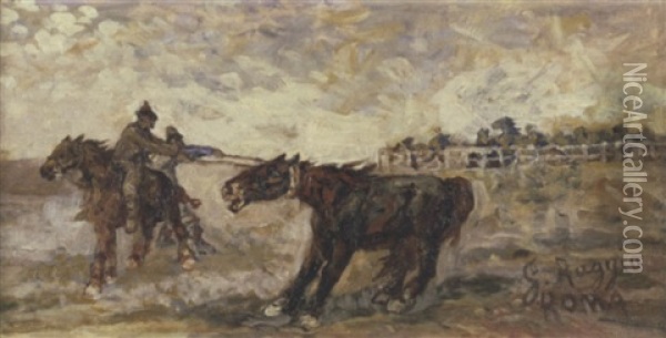 La Doma Del Cavallo Oil Painting - Giuseppe Raggio
