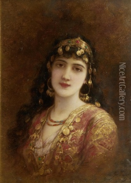 Eastern Beauty Oil Painting - Emile Eisman-Semenowsky