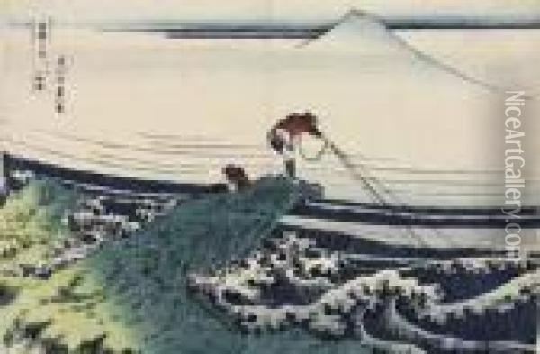 Koshu Kajikazawa (kajikazawa In Kai Province) Oil Painting - Katsushika Hokusai