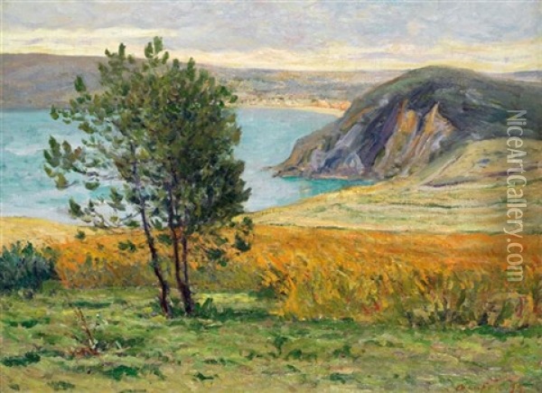 Premieres Lueurs Du Matin, Les Falaises Pres De Morgat Oil Painting - Maxime Maufra