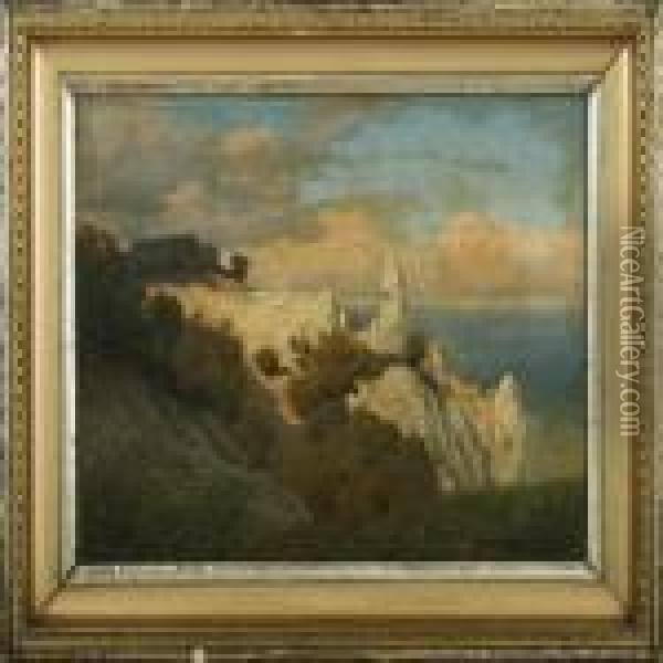 Scenery From Mon Oil Painting - Anton Edvard Kieldrup