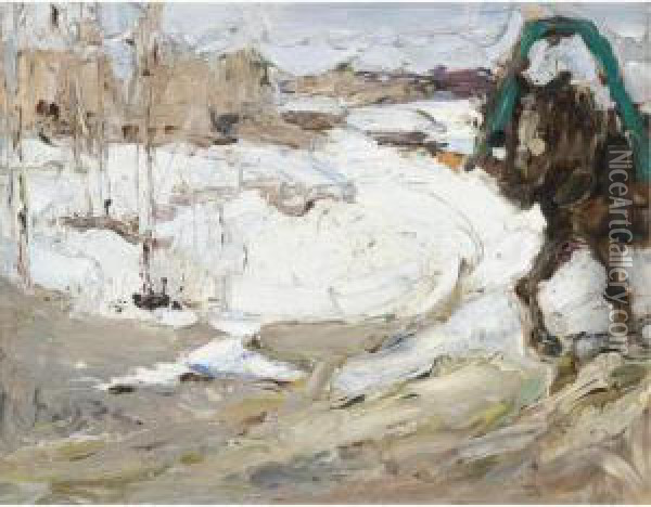 The Working Horse Oil Painting - Valentin Aleksandrovich Serov