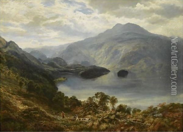 The Highland Shoot Oil Painting - Samuel Bough