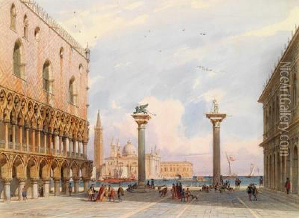 Venezia Oil Painting - Carl Friedrich H. Werner