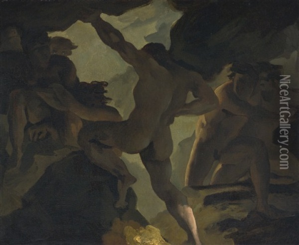 Episode De La Guerre Des Titans Oil Painting - Theodore Gericault