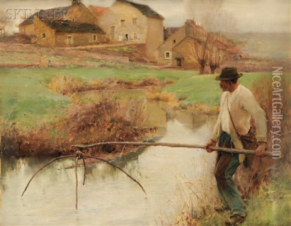 The Fisherman Oil Painting - Jules Alexis Muenier