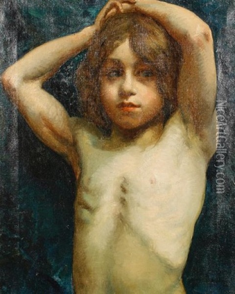 Portrait Of A Young Boy Oil Painting - William John Wainwright