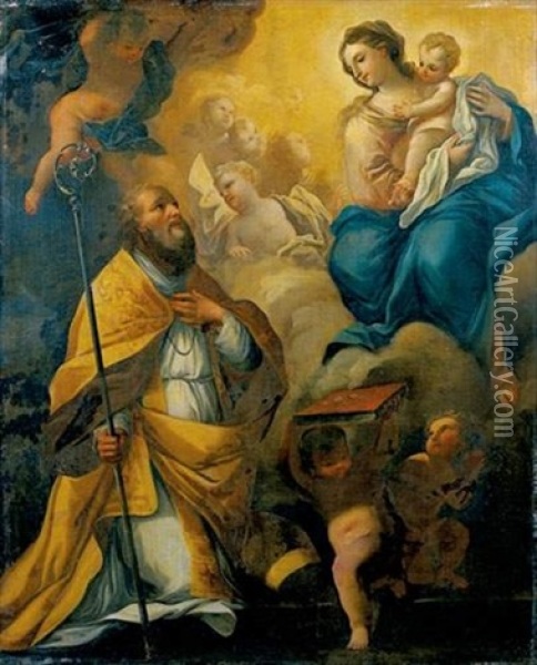Sainte Conversation Oil Painting - Paolo de Matteis