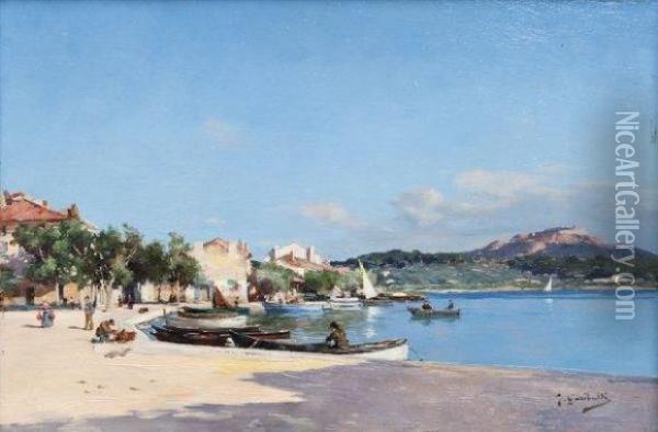 Le Port De Sanary Oil Painting - Joseph Garibaldi