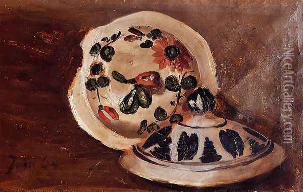 Soup Bowl Covers Oil Painting - Jean Frederic Bazille