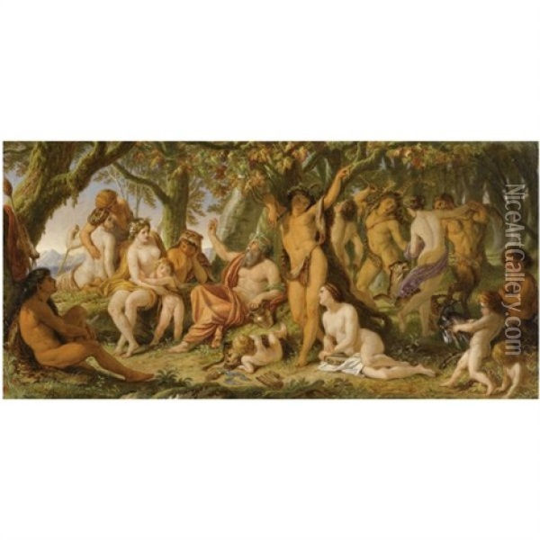 Song Of Silenus Oil Painting - Sir Joseph Noel Paton