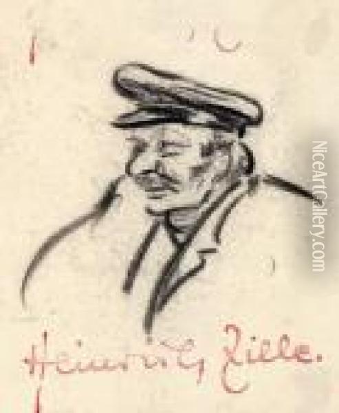 Portrait Eines Mannes Mit Mutze Oil Painting - Heinrich Zille