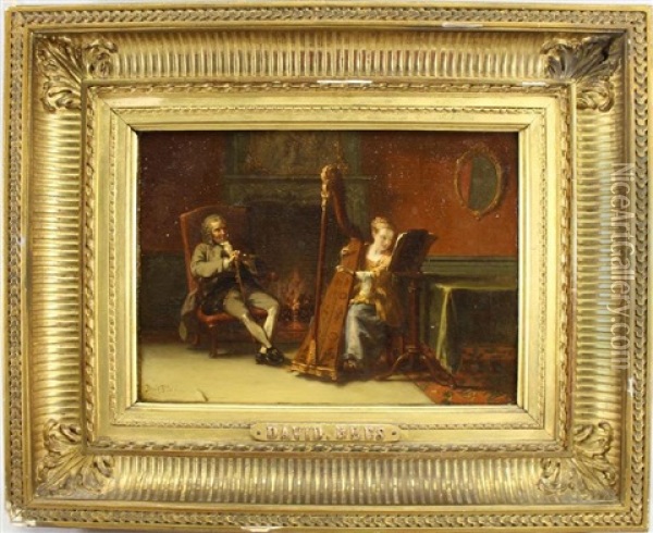 The Recital Oil Painting - David Joseph Bles