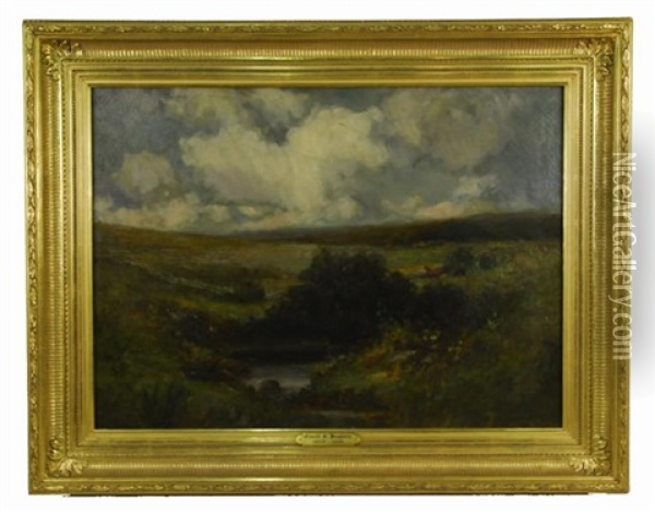 Pastoral Landscape Oil Painting - Edward Bannister