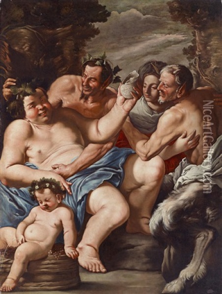 Drunken Silenus Oil Painting - Francesco Fracanzano