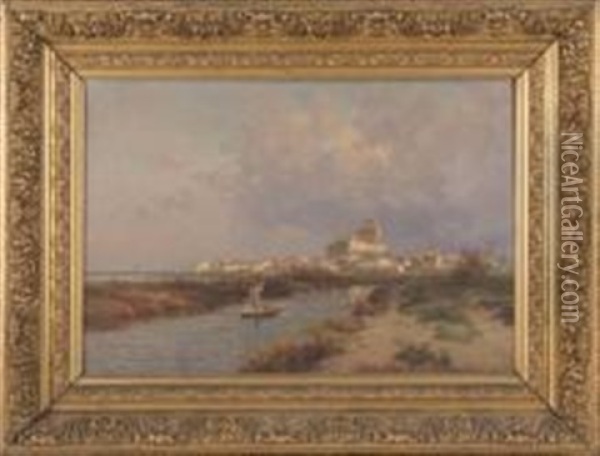 Saintes-maries-de-la-mer Oil Painting - Ernest Georges Chauvier de Leon