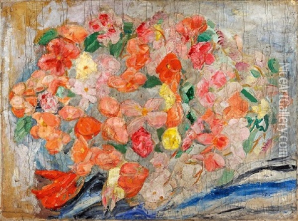 Grande Composition Florale Oil Painting - Jacqueline Marval