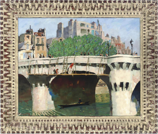 Pont Neuf, Paris Oil Painting - Greville Irwin