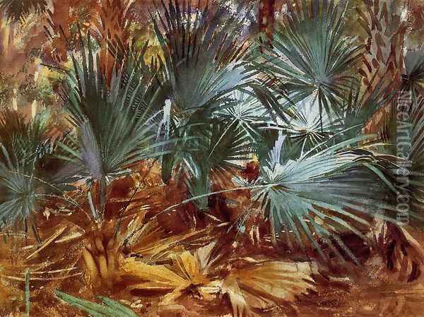 Palmettos Oil Painting - John Singer Sargent