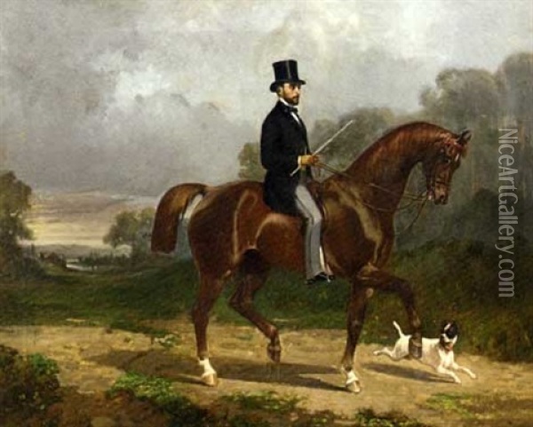 The Morning Ride Oil Painting - Louis Robert Heyrault