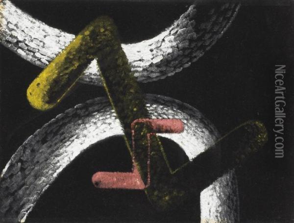 Sans Titre Oil Painting - Laszlo Moholy-Nagy