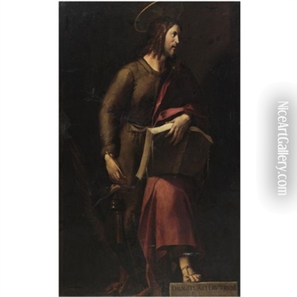 St. John The Evangelist Oil Painting - Pier Francesco (il Morazzone) Mazzuchelli