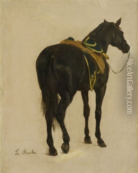 Cavallo Oil Painting - Luigi Bechi