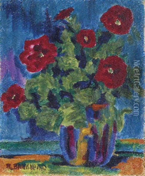 Blumenstillleben Oil Painting - Philipp Bauknecht