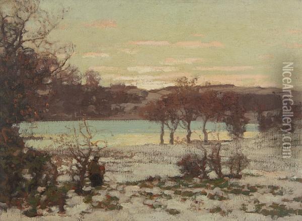 Winter Landscape Oil Painting - George Houston