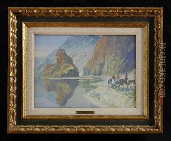 Colorado River Oil Painting - Herbert M. Herget