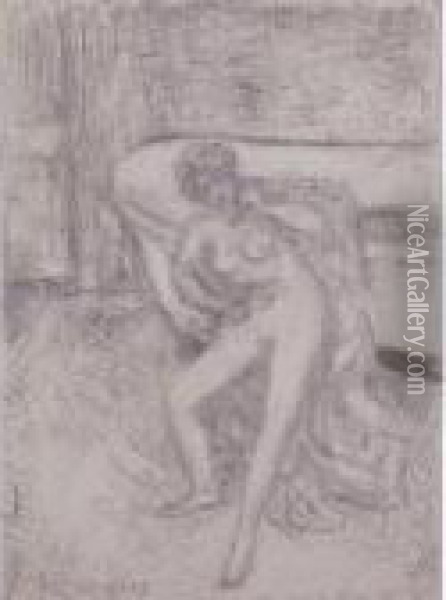 Femme Nue Oil Painting - Pierre Bonnard