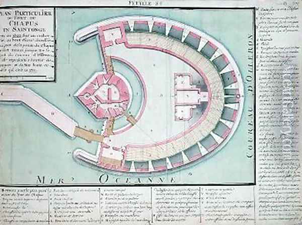 Plan of the Chapus Fort from Traite de Fortifications Oil Painting - Claude Masse