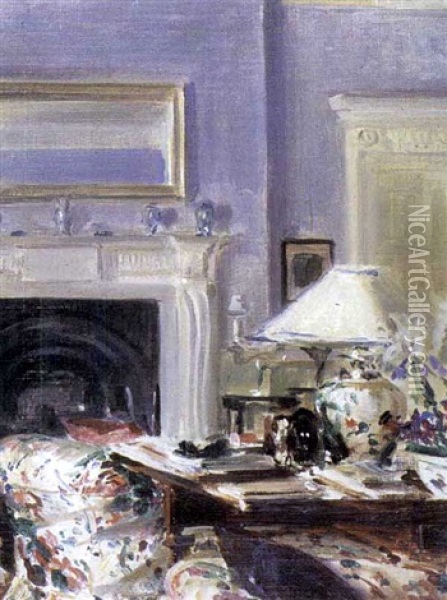 The Drawing-room, Newington House Oil Painting - Jacques-Emile Blanche