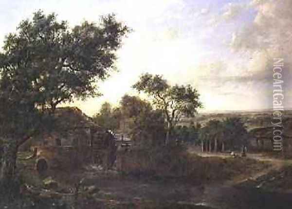 Watermill Carshalton Oil Painting - Patrick Nasmyth