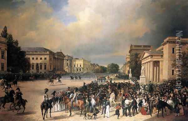 Parade at the Opernplatz Oil Painting - Franz Kruger