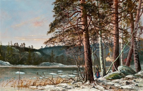 Spring Landscape Oil Painting - Ivar Naumann