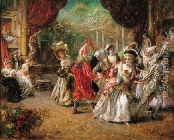 Le Bal De L'opera Oil Painting - Eduardo Leon Garrido