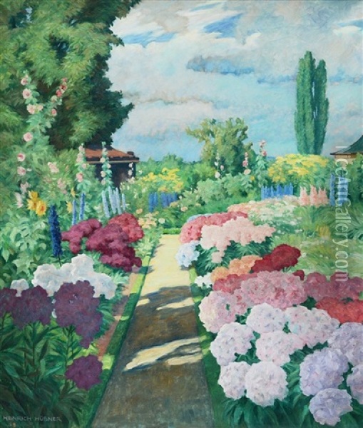 Zahrada Oil Painting - Heinrich (Ed. Julius H.) Huebner