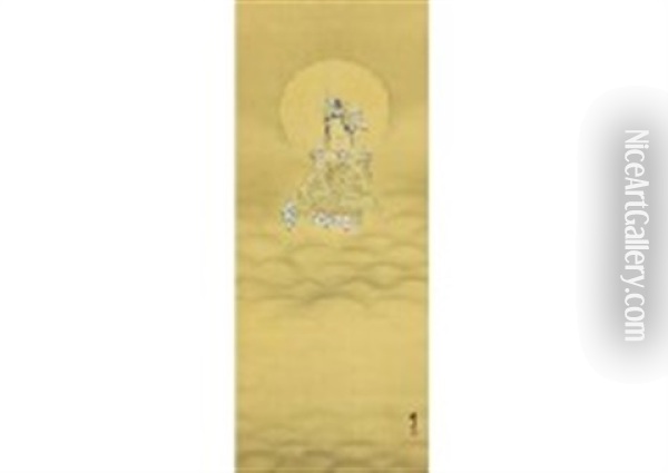 Kannon Oil Painting - Kimura Buzan