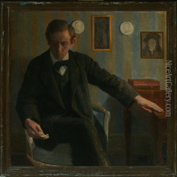 Portrait Of Viggo Brandt Oil Painting - Hedvig Brandt