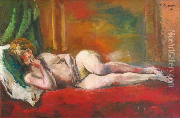 Nu Sur Le Sofa Oil Painting - Vladimir Boberman