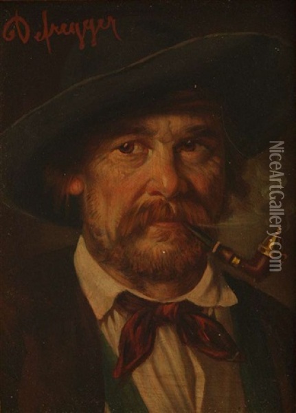 Brustportrat Eines Bauer Oil Painting - Franz Von Defregger