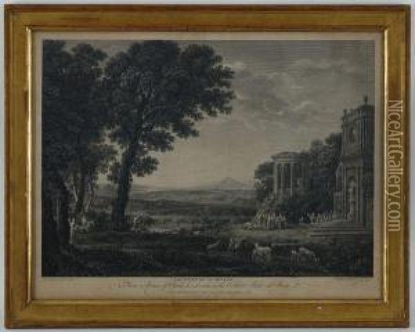 Roman Edifices In Ruins Et The Temple Of Apollo Oil Painting - William Woollett