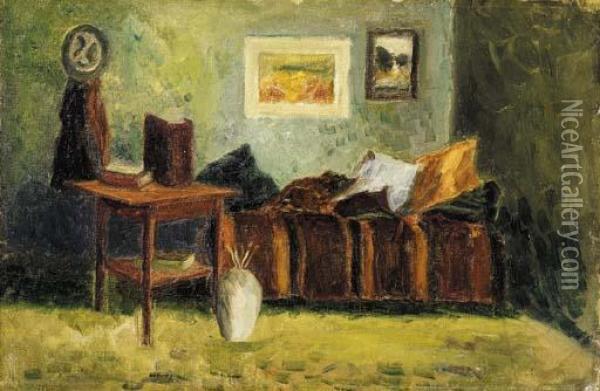 Gile's Room, James Avenue, Oakland Oil Painting - Selden Connor Gile